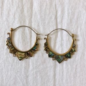 Mother of Pearl Hoop Earrings